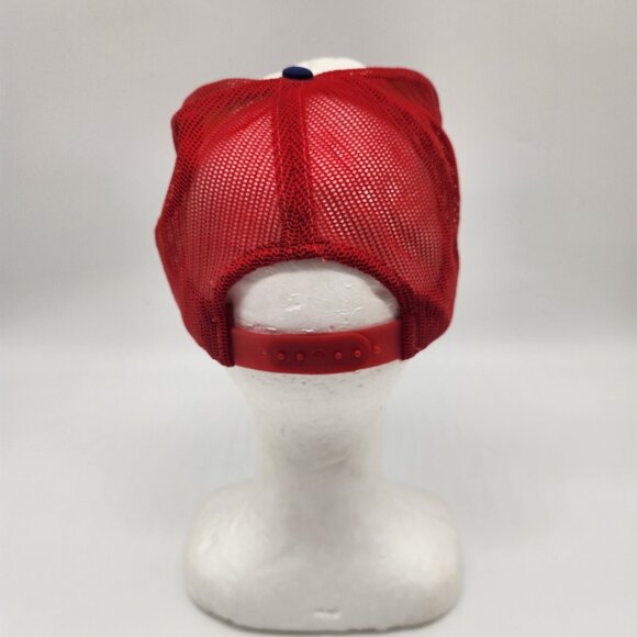 Vintage‎ 1984 McDonalds Olympics Los Angeles Snapback Trucker Hat Red Blue READ - Picture 3 of 8